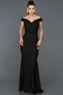 Long Black Mermaid Prom Dress ABU151