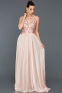 Long Pink Engagement Dress ABU290