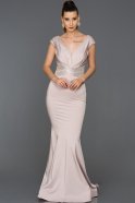 Long Rose Colored Engagement Dress ABU239