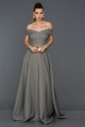 Long Grey Engagement Dress ABU244