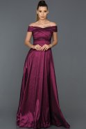 Long Violet Evening Dress ABU246