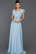 Long Blue Engagement Dress ABU072