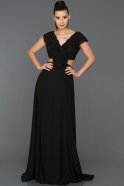 Long Black Engagement Dress ABU072
