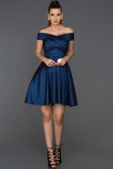 Short Sax Blue Evening Dress AB8036