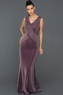 Long Purple Prom Gown ABU078