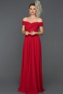 Long Red Engagement Dress ABU012