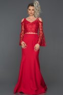 Long Red Evening Dress ABU886