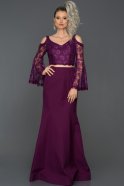 Long Violet Engagement Dress ABU1359