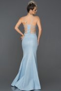 Long Blue Mermaid Prom Dress ABU059