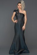 Long Sax Blue-Bronze Mermaid Evening Dress ABU098