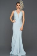Long Blue Mermaid Prom Dress ABU121