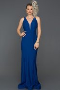 Long Sax Blue Mermaid Prom Dress ABU121