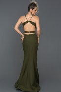 Long Olive Drab Mermaid Prom Dress ABU314