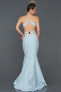 Long Blue Mermaid Prom Dress ABU314