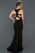 Long Black Engagement Dress ABU153