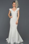 Long Silver Mermaid Prom Dress ABU318