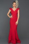 Long Red Mermaid Prom Dress AB7587