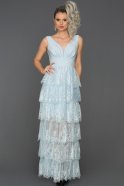 Long Light Blue Prom Gown ABU155