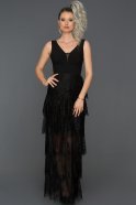 Long Black Prom Gown ABU155