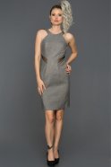 Short Grey Invitation Dress ABK075