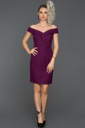 Short Violet Invitation Dress ABK129