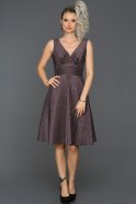 Short Violet Invitation Dress ABK005