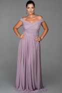 Long Lavender Oversized Evening Dress ABU354