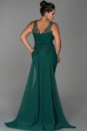 Long Emerald Green Oversized Evening Dress ABU138