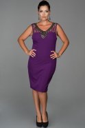 Purple Oversized Evening Dress ABK094