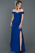 Long Sax Blue Prom Gown ABU176