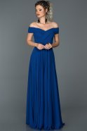 Long Sax Blue Engagement Dress ABU012