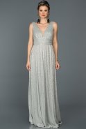 Long Grey Prom Gown AB7147