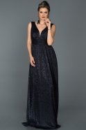 Long Navy Blue Prom Gown AB7147