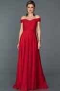 Long Red Prom Gown ABU021
