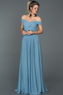 Long Blue Prom Gown ABU021