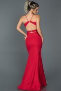 Long Red Mermaid Prom Dress ABU314