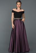 Long Violet Engagement Dress ABU205