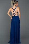 Long Sax Blue Prom Gown ABU180