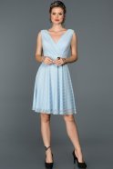 Short Blue Invitation Dress ABK069