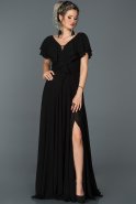 Black Long Engagement Dress ABU032