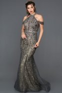 Long Anthracite Mermaid Prom Dress ABU144