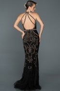 Long Black Engagement Dress ABU085