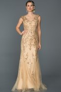 Long Gold Mermaid Prom Dress ABU069