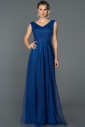 Long Sax Blue Evening Dress ABU056