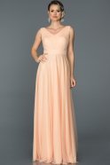 Long Salmon Evening Dress ABU056