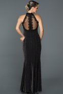 Long Black Prom Gown ABU194