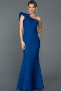 Long Sax Blue Oversized Mermaid Evening Dress AB6068