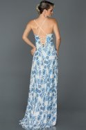 Long Sax Blue Prom Gown ABU026