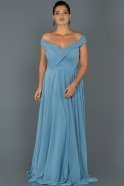 Long Blue Oversized Evening Dress ABU021
