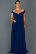 Long Sax Blue Oversized Evening Dress ABU021